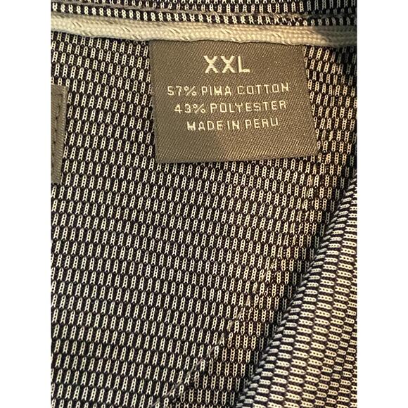 Daniel Cremieux Men's XXL Long Sleeve Polo Pima Cotton Navy Heather NEW - Picture 10 of 11